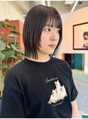 顔まわりレイヤーボブ/グレージュ/20代30代yr-9