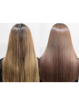クセのお悩みを解決サロン《３uniQ》自然で柔らかな質感が叶う♪湿気で広がる髪もまとまる美ストレートに◎