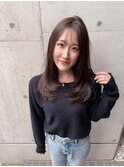 オリーブアッシュカラーレイヤーカット