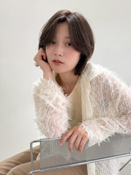 ムード カナザワ(mood kanazawa) くびれボブ×グレージュカラー