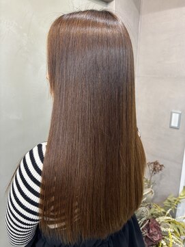 ファビ 渋谷(Fab) くびれヘア/暗めカラー/アプリコットオレンジ/縮毛矯正