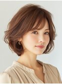 クラゲヘアー/小顔/ココアベージュ/オリーブグレー/川西