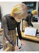 ノラ ウメダ(NORA UMEDA)&nbsp;【chiaki】yellow rootsハイトーンデザインカラールーツカラー