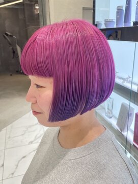 ピークアブー 原宿ハラカド(PEEK-A-BOO) 前下がりボブ／刈り上げボブ/デザインカラー/ピークアブー