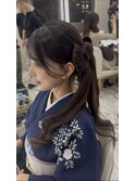サイドリボンポニー