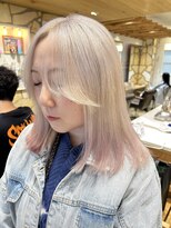 エイト新宿店(EIGHT shinjuku)&nbsp;ホワイトブロンド×ペールピンク