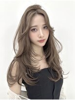 ベル 表参道Terrace(Belle)&nbsp;ミルクブラウンモカブラウンハイレイヤーウルフシャギーカット