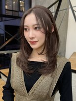 ミリ(mm)&nbsp;10代20代30代レイヤーカットワンカール透明感グレージュ仙台韓国
