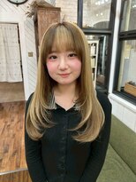 ユイマァル 倉敷店(YUIMARL)&nbsp;デザインカラー20代30代ケアブリーチブロンドカラー韓国レイヤー