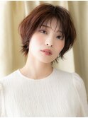 小顔ショート/小顔カット/チョコレートブラウン/無造作/20代e