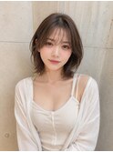 グレージュ×大人ボブ