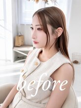 【似合わせ前髪顔周りカット/ロングバージョン/ビフォーbefore】