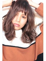 ヘアサロンエム 大宮東口(HAIR SALON M) とろみベージュxショートバング