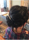 編み込みアレンジ