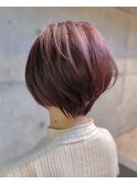 くびれショート/ピンクベージュ/20代/30代/40代/大人可愛い