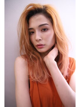 ルララドゥ 色っぽ大人ガーリーキャラメルベージュハイライトカラー