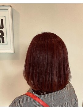 ウーヴリール 総社店(ouvrir) まとまるボブ×ピンクベージュ