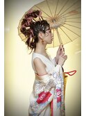 2040年の和装スタイルヘアセット