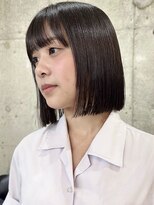 サクラ オモテサンドウ(SAKURA) 縮毛矯正×丸くならない切りっぱなしボブ　表参道美容院
