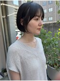 ダークアッシュボブ