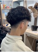 メンズカットツイストスパイラルパーマシャドウパーマショート