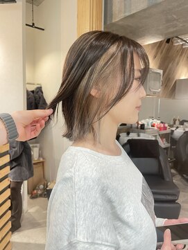 アイリー 名古屋(A/LEE) ボブインナーカラー／ベージュカラー／インナーカラー／ブリーチ