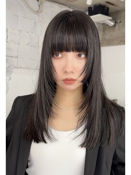 ヨーク(YOKE) レイヤーカット顔まわり姫カットレイヤーグレージュ20代30代40代