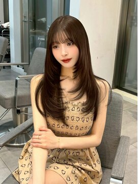 ノク 渋谷(nok) イメチェンピンクベージュ前髪