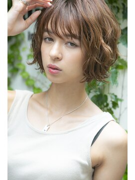 ミエルヘアーエスト 新宿店(mielhair est) くせ毛風外ハネショートボブ