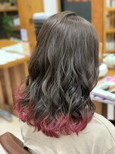 ヘアーメイク シャンプー(hair make shampoo) 裾カラー×チェリーピンク★☆