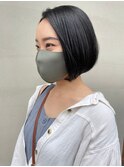 コンパクトボブ　ボブスタイル　ブルーブラック　担当中西