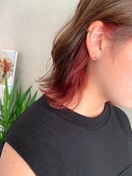 リシェスバイエンヴィー 西宮北口(Riches by ENVY) 伸ばしかけヘア インナーカラー