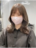 美髪質改善☆ペールベージュカラーの外ハネボブくびれへアカール