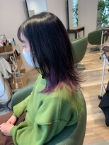 ヘアースパリゾート リアン 燕三条店(Lien)&nbsp;インナーカラー＿むらさき_