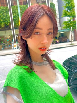 マックス フォー ヘアー(MAX FOR HAIR) ミディアムマッシュウルフ×レッドブラウンカラー◎