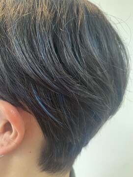 ドットエフ(.f) 青メッシュ/ハイライト/青髪