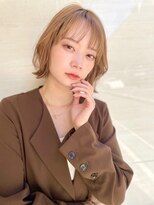 オーロ(ORO)&nbsp;小顔に見せるヘアワンレンボブデザインカラー