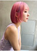 【Lloyd 大宮】フレッシュピンク×丸みショート
