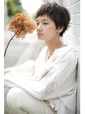 大人可愛い20代30代40代黒髪前下がりショートボブ丸みショート◎