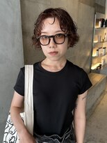 ニール(nier)&nbsp;ボブ/顔まわりカット/レイヤーカット/オレンジカラー/暖色/袋町