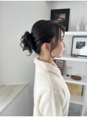 アップスタイル まとめ髪 シニヨン 参列ヘア パーティーヘア