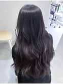 韓国ヘアレイヤーカット秋カラーラベンダーグレージュ