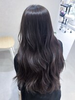 韓国ヘアレイヤーカット秋カラーラベンダーグレージュ