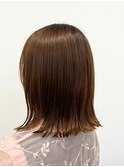 山梨タッセルボブ切りっぱなしボブ外ハネボブ長めボブレイヤー