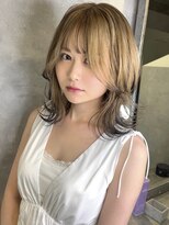 ジゼル(GiseL) エンドカラー　裾カラー　ミルクティー