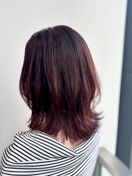 エアー 銀座タワー(AIR) 切りっぱなし　外ハネくびれヘア　AIR銀座タワー　藤本麻衣