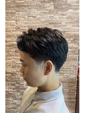 アールドボーテ 理容室(R de Beaute) 銀座 七三分け ワンカールパーマ