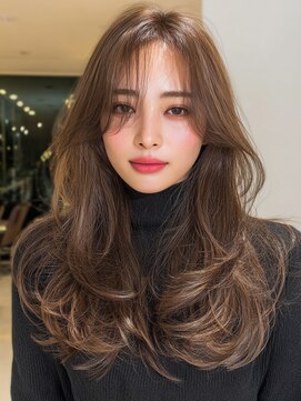 ボンドヘアー(Bond Hair) 韓国風レイヤー/くびれ/透明感/ミルクティーブラウンベージュ