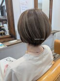 白髪ぼかしカラー×ベージュカラー
