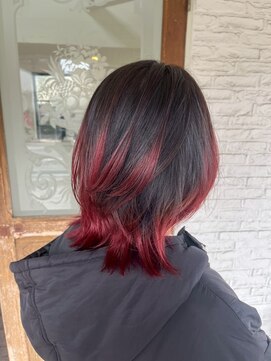 ニュイ 高槻 阪急茨木店(nui) 着物ヘア/ダークアッシュ/ミディアムレイヤーカット/茨木